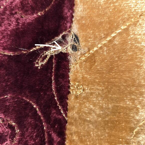 Marisol Patchwork Velour Jacket Top PLUS Sz 2X Embroidered *FLAW Boho Hippie 90s - Picture 12 of 16